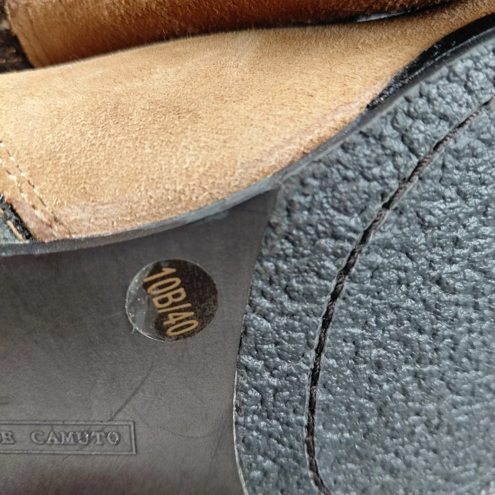 Vince Camuto Tan Suede Glitter Ankle Boots Side Zip Buckle Detail‎ Women's 10B